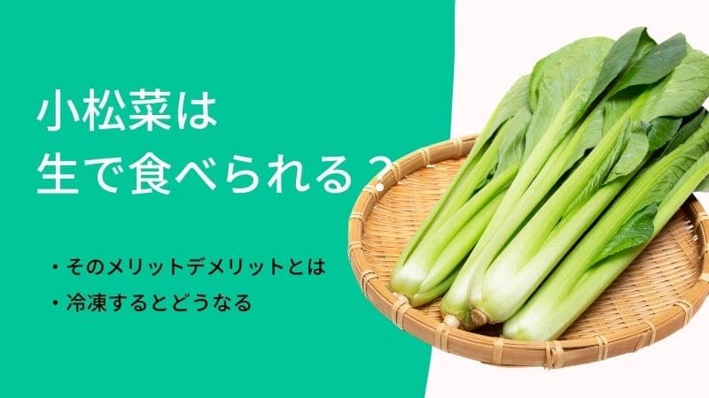 小松菜の生食は危険か大丈夫か?生で食べるなら冷凍保存もおすすめ