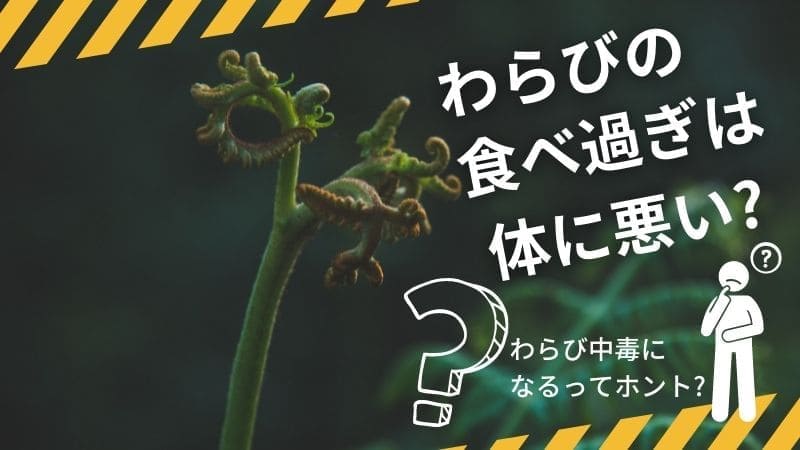 わらびの食べ過ぎは体に悪い?わらび中毒になる?